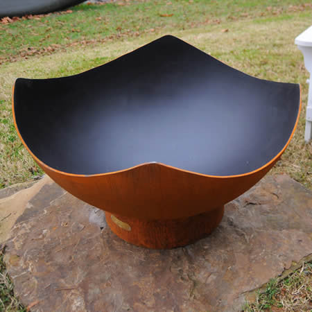 Fire Pit Art Manta Ray Handcrafted Carbon Steel Fire Pit (MR), Fireplace - Yardify.com