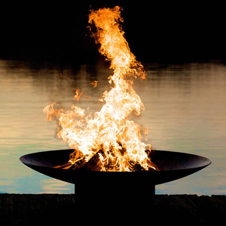 Fire Pit Art Asia 36" Handcrafted Carbon Steel Fire Pit (AS 36), Fireplace - Yardify.com