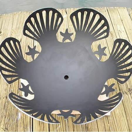 Fire Pit Art Barefoot Beach Handcrafted Carbon Steel Fire Pit (BB), Fireplace - Yardify.com