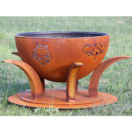 Fire Pit Art Africa's Big Five - Handcrafted Carbon Steel Fire Pit (Big5), Fireplace - Yardify.com