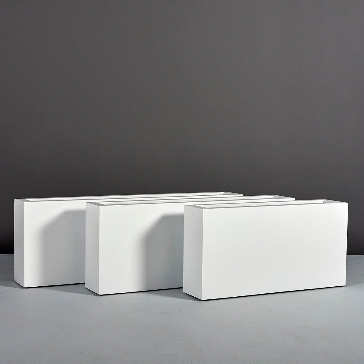 Camoux RECTANGULAR FIBERGLASS PLANTER BOX - Size 54"L x 8"W x 18"H