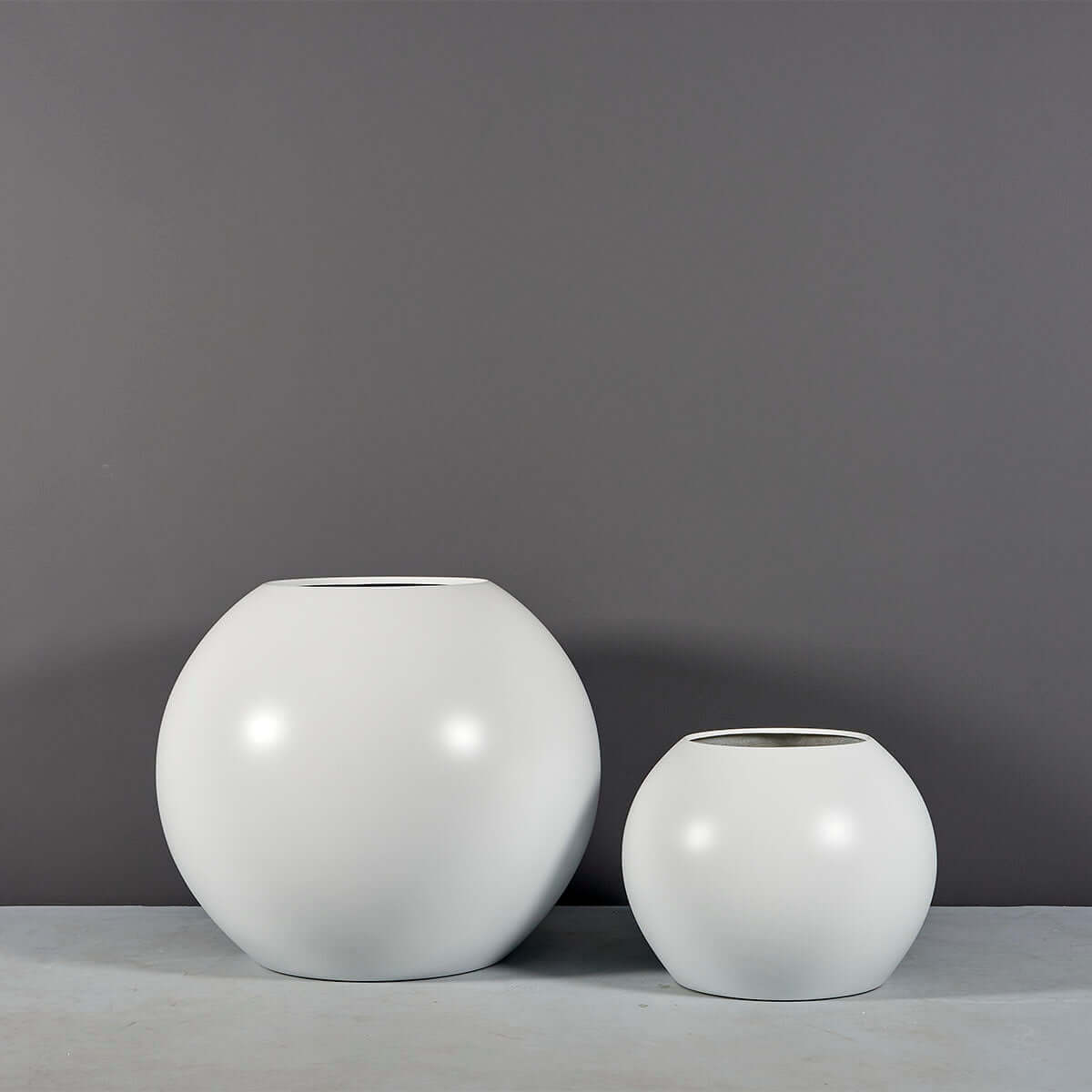globe planter pots Jay Scotts Globe Fiberglass Round Planter Box