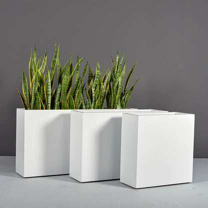 Jay Scotts Milano Fiberglass Rectangular Planter Box - Size 48"L x 10"W x 24"H