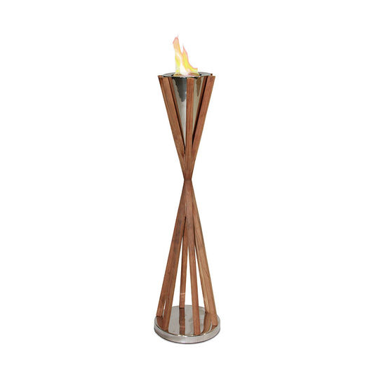 Anywhere Fireplace Indoor/Outdoor Fireplace – Southampton Teak 34″ Gel Fireplace