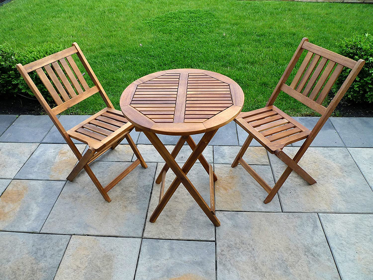 Garden Indoor / Outdoor Foldable Acacia Hardwood Bistro Table Set