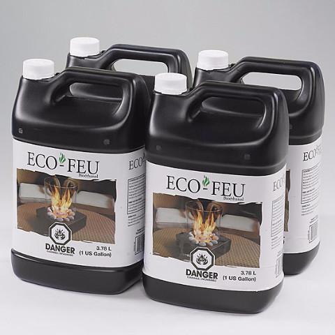 Eco - Feu Superior Quality Bio - Ethanol Fuel - 4 x 1 Gallon Canisters ( FL-00053-NS), Ethanol Fuel - Yardify.com