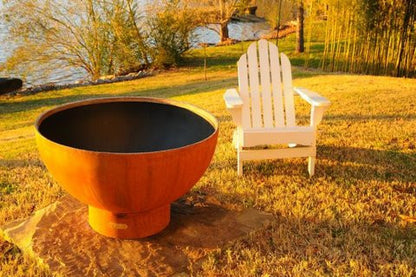 Fire Pit Art Crater - 36" Handcrafted Carbon Steel Fire (CTR), Fireplace - Yardify.com