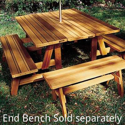 Herman Wooden Convertible Table Set with Bench, Table - Yardify.com