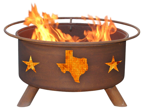 Texas State & Stars Fire Pit, Fireplace - Yardify.com