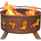 Western Cowboy Fire Pit, Fireplace - Yardify.com