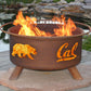 Collegiate University Cal Berkeley Logo Wood and Charcoal Steel Fire Pit, Fireplace - Yardify.com