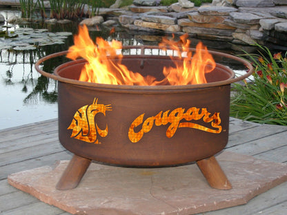 Collegiate Washington State Logo Fire Pit, Fireplace - Yardify.com