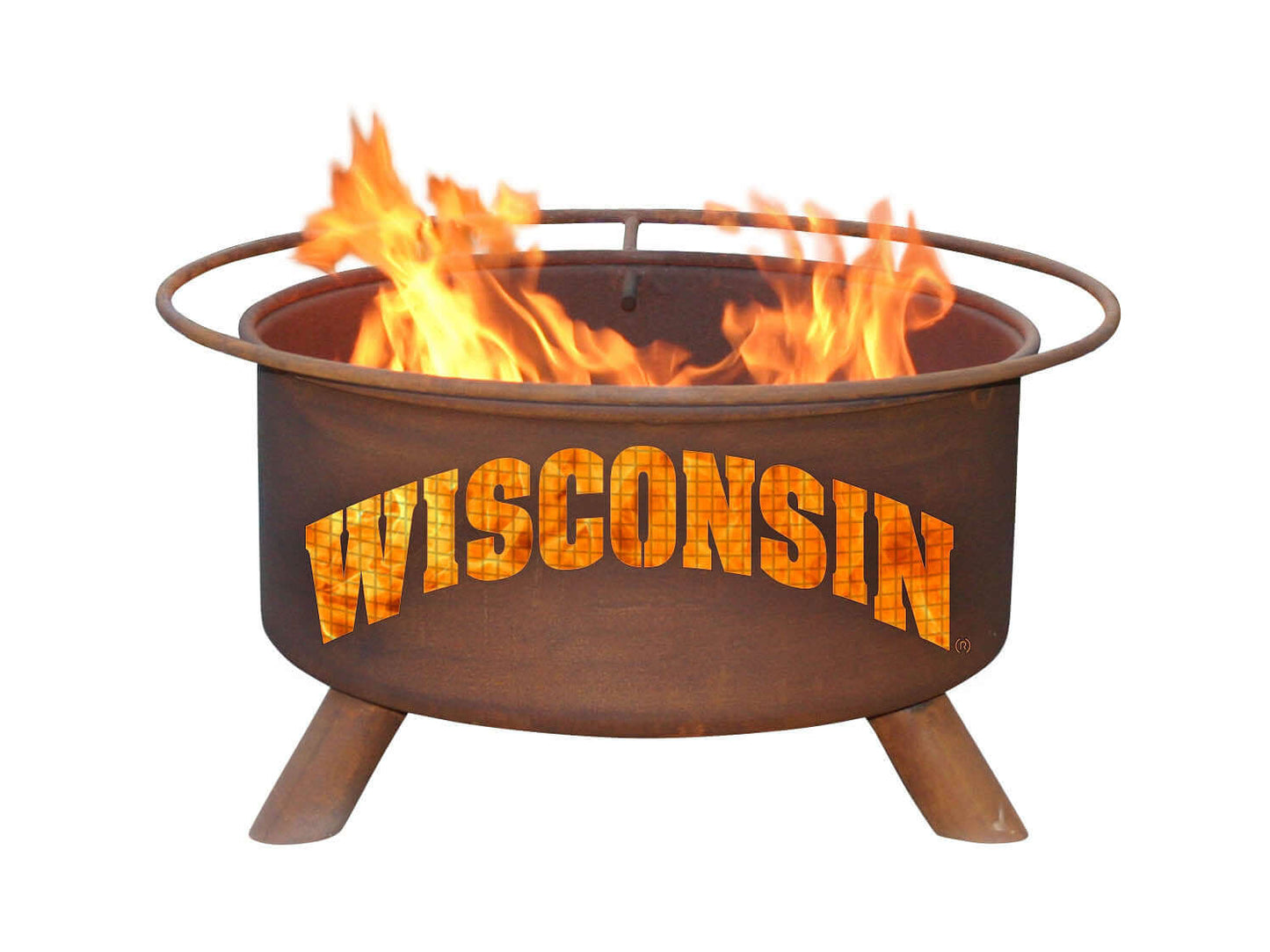 Collegiate Wisconsin Logo Fire Pit, Fireplace - Yardify.com