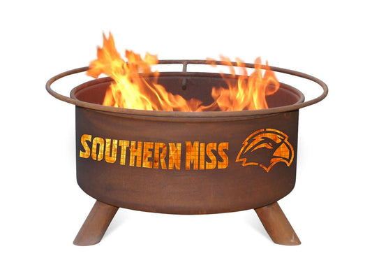 Collegiate Southern Mississippi Logo Fire Pit, Fireplace - Yardify.com