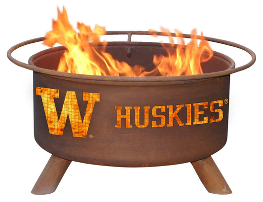 Collegiate Washington Logo Fire Pit, Fireplace - Yardify.com
