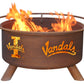 Collegiate University of Idaho Vandals Logo Wood / Charcoal Steel Fire Pit, Fireplace - Yardify.com