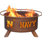 Collegiate United States Naval Academy Logo Fire Pit, Fireplace - Yardify.com