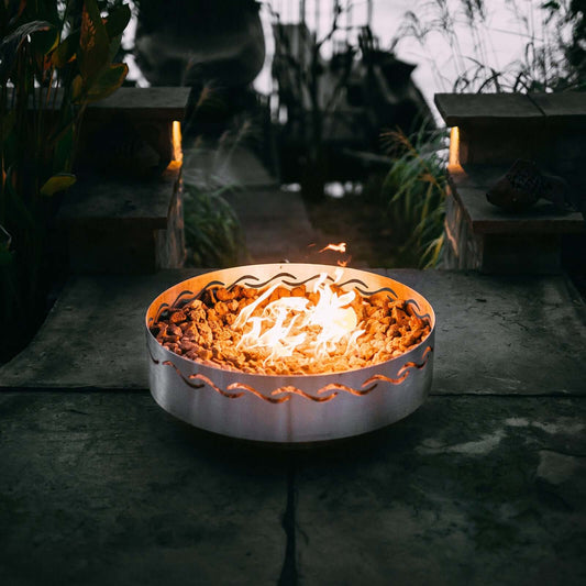 Fire Surfer - Stainless Steel Fire Pit Art