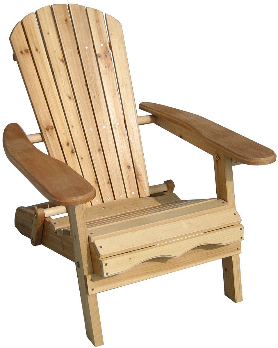 Unfinished Wooden Cunninghamia Cedar Foldable Cedar Adirondack Chair Kit, Chair - Yardify.com