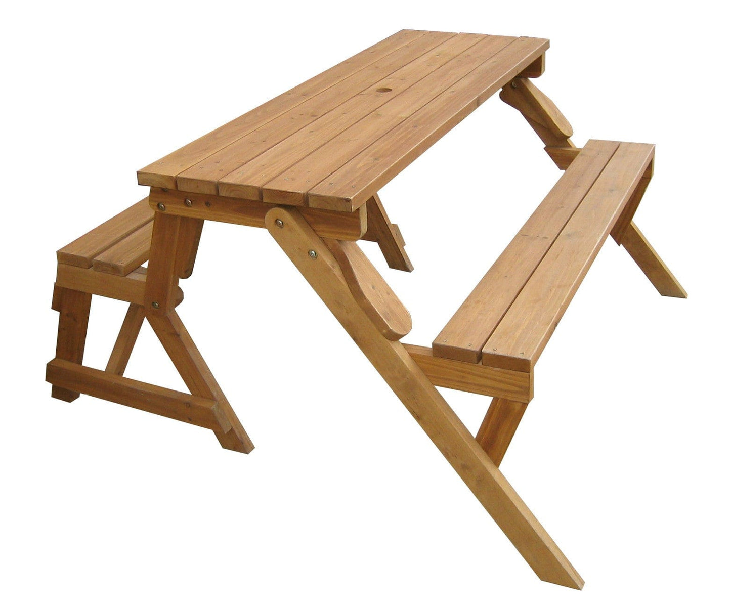 Wood Cunninghamia Cedar, Oil-Based Stain Convertible Folding Picnic Table Bench, Bench - Yardify.com