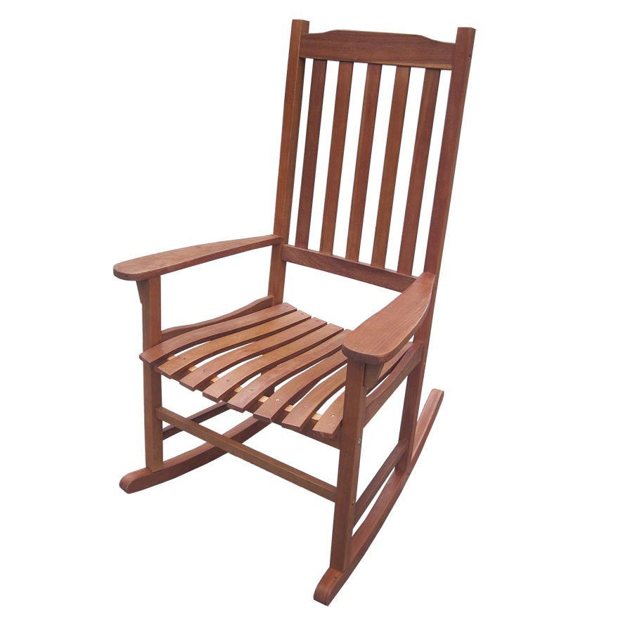 Natural Traditional Acacia Hardwood Rocking Chair, Chair - Yardify.com