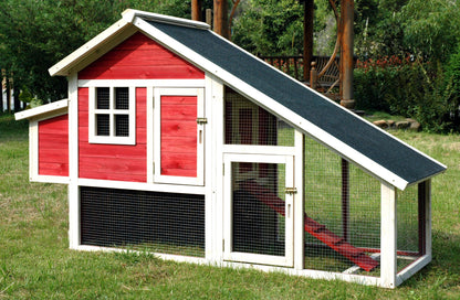 Red Habitat Tower Chicken Coop Barn House, Chicken Coop - Yardify.com
