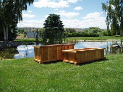 Wood Country Western Cedar Wood Patio Planters - Welcome to Yardify - 1