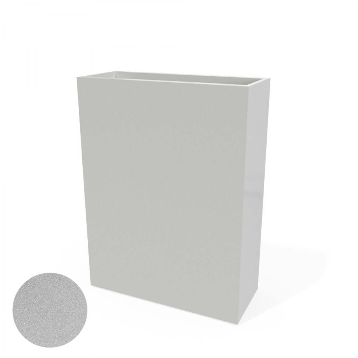 AMESBURY NARROW RECTANGULAR FIBERGLASS PLANTER BOX - 24"L x 10"W x 32"H