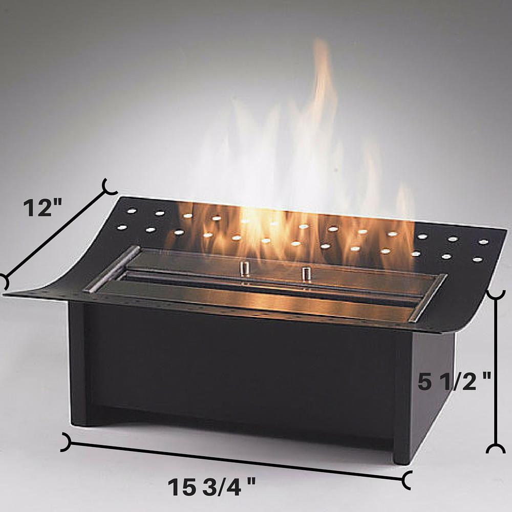 Eco-Feu Insert Ethanol Traditional Fireplace - Matte Black (FS-00033-MB), Fireplace - Yardify.com