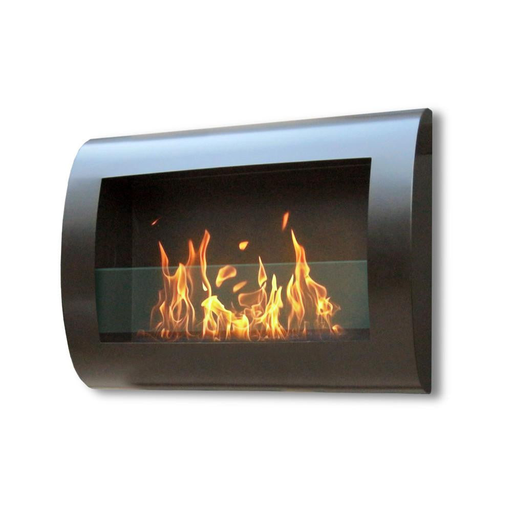 Anywhere Chelsea Wall Mounted  Ethanol Fireplace - Stainless Steel, Fireplace - Yardify.com