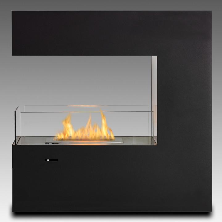 Eco-Feu Paramount 3 - Sided Free Standing / Built -  In Ethanol Fireplace (FS-00083-BS, FS-00082-SW), Fireplace - Yardify.com