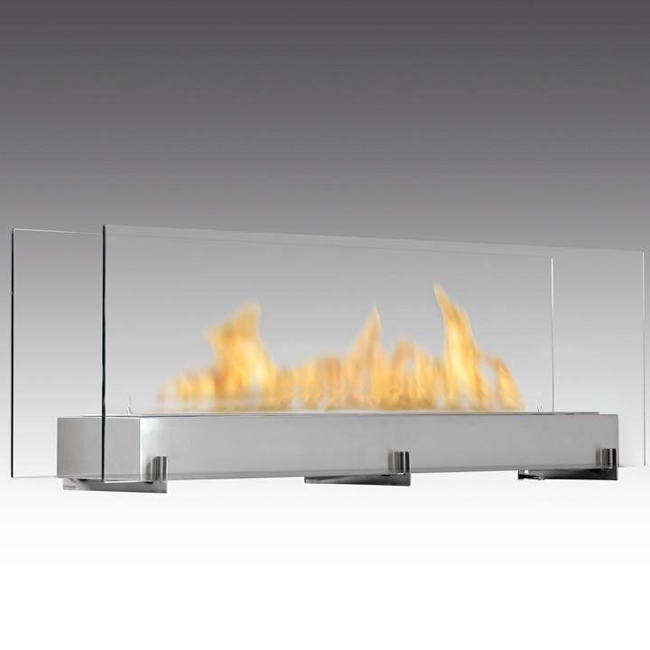 Eco-Feu Vision III - 51" Free Standing Ethanol Fireplace (WS-00098-BS, WS-00097-SS), Fireplace - Yardify.com