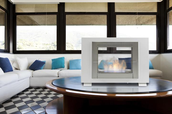 Eco-Feu Wellington - 33.5" UL Listed Built in / Free Standing See through 2 - Side Ethanol Fireplace - (WS-00073-BS, WS-00074-SW, WS-00075-SS), Fireplace - Yardify.com