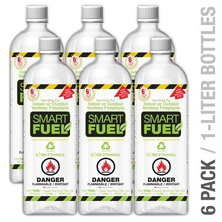 Smartfuel™ Ethanol Fuel for Indoor & Outdoor Ventless Fireplaces - 6 or 12 Liter Pack, Ethanol Fuel - Yardify.com