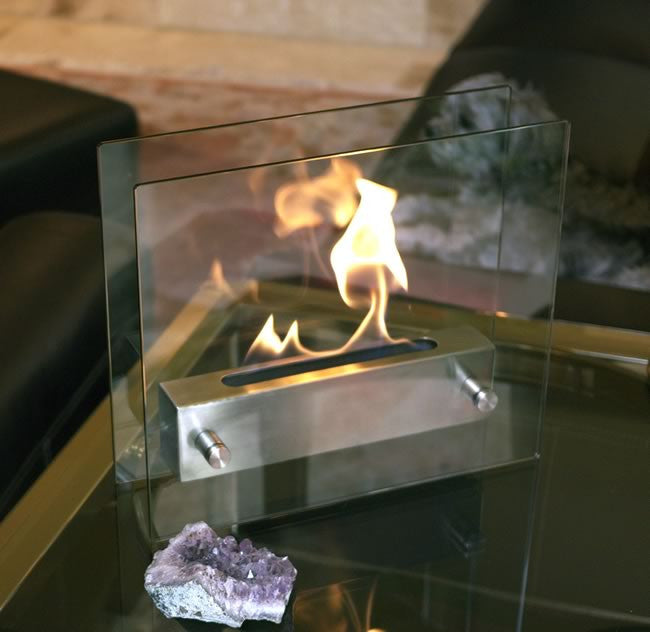 Nu-Flame Irradia Portable Tabletop Ethanol Fireplace (NF-T2IRA), Fireplace - Yardify.com