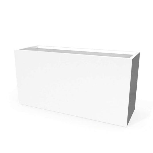 Jay Scotts Tolga Fiberglass Rectangular Planter - 48"L x 16"W x 24"H - Color: GBW Gloss Bright White - Yardify Commercial Spec